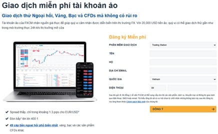 Hướng dẫn mở tài khoản forex demo FXCM