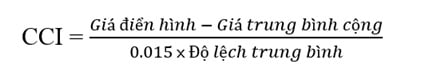 Công thức tính chỉ báo CCI